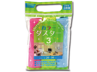 マイクロファイバー カラーダスター 3枚組