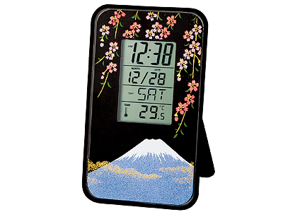 オリジナルクロック蒔絵富士に桜