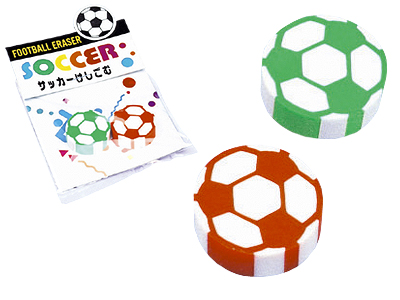 サッカー消しゴム2P