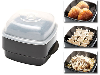 備長炭入り電子レンジスチーマー蒸庵