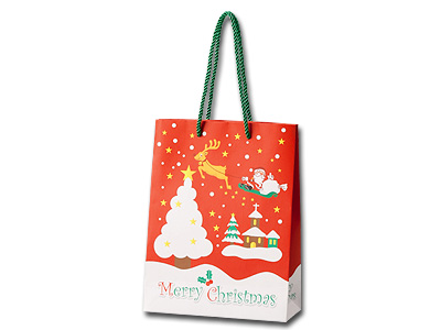 クリスマスペーパーバッグ(中)