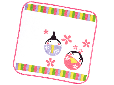 ひなまつりハンドタオル