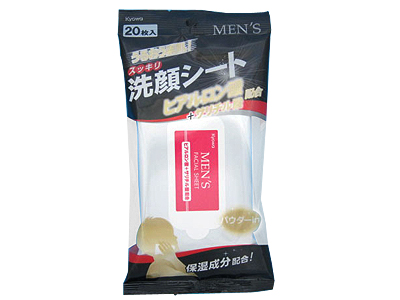 MEN'S洗顔シートヒアルロン配合