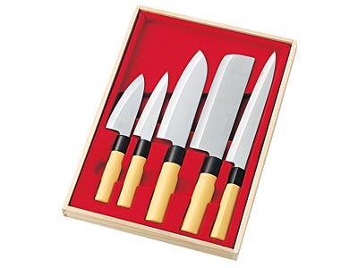 中村孝明 和包丁5本セット(木箱入)
