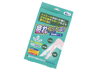 足冷却シート4枚入セージ&ミント
