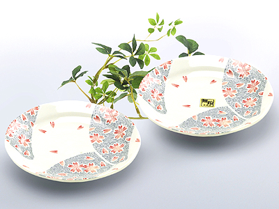 市田ひろみ銀彩華小皿ペア