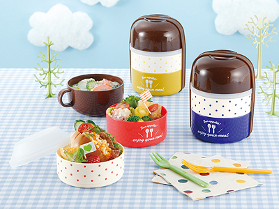 スープカップ付 二段ランチボックス