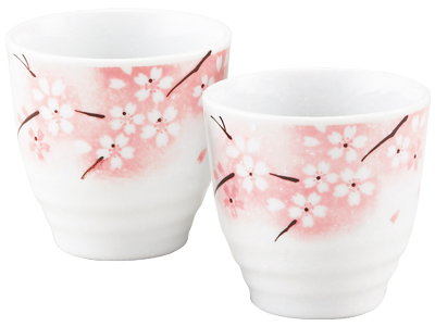 桜あそび・湯呑2P