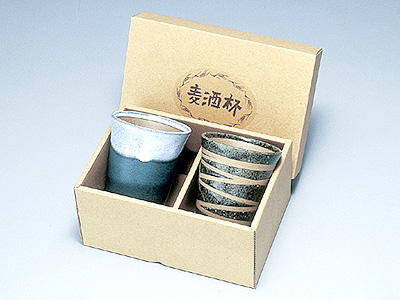 麦酒杯2コ