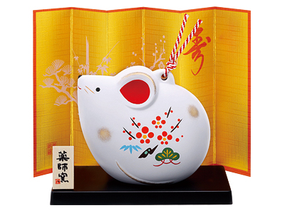 錦彩招福寿々(土鈴・大)