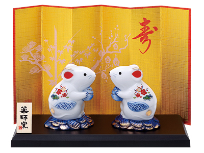 染錦招福(夫婦)大手籠付