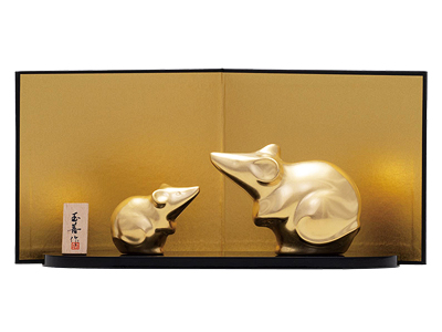 純金箔親子 桐箱入
