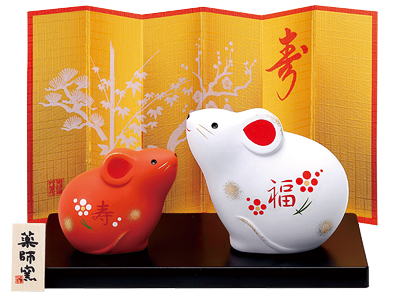 錦彩招福(紅白・小)