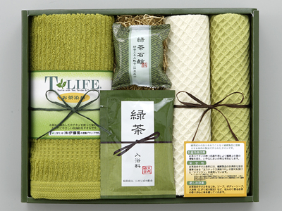 お茶染めタオル入浴料セットB