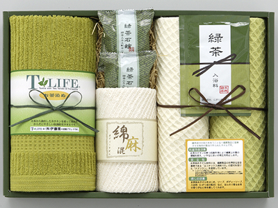 お茶染めタオル入浴料セットC