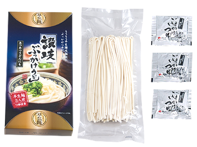 讃岐半生ぶっかけうどん3食つゆ付