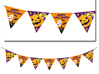 ホラーハロウィンフラッグガーランド