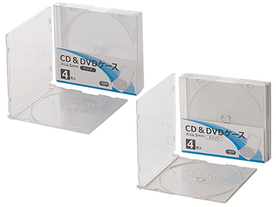 CD&DVDケーススリム5mm 4枚セット