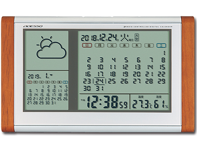 カレンダー天気電波時計