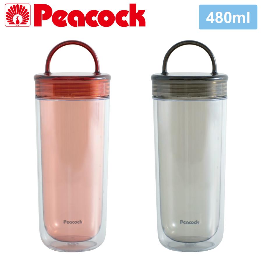 ピーコック魔法瓶　クリアボトル(ダブルウォール)スクリュータイプ 480ml