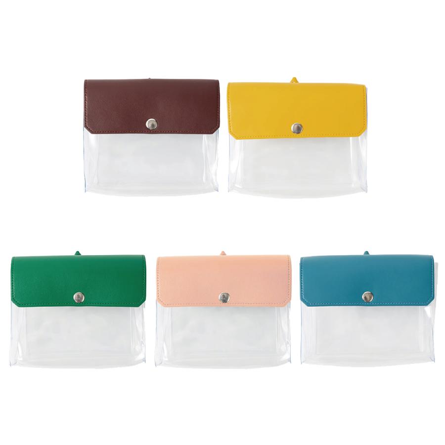 カラーフラップクリアポーチ(横型)