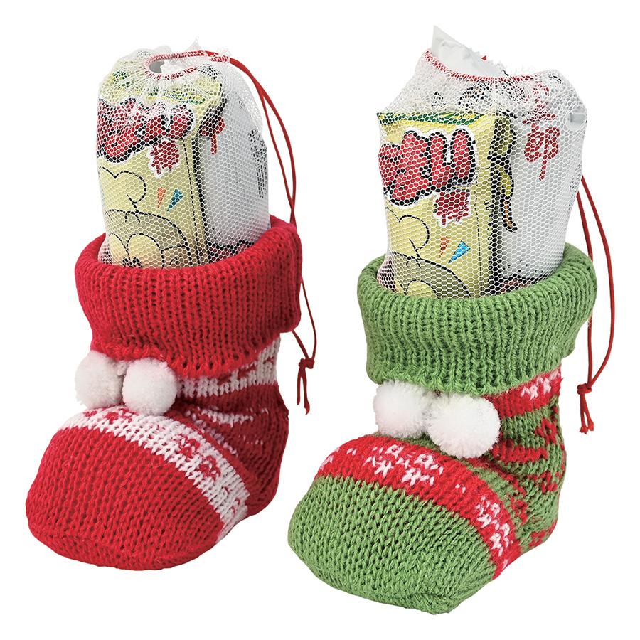 クリスマス ニットブーツ(お菓子入)