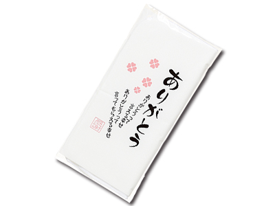 ありがとうハンドタオル ノベルティや販促グッズ 粗品の販促品流通センター