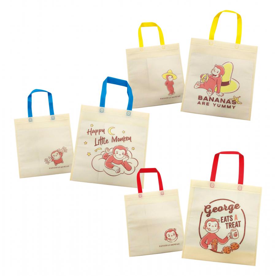 おさるのジョージ 不織布トートバッグ