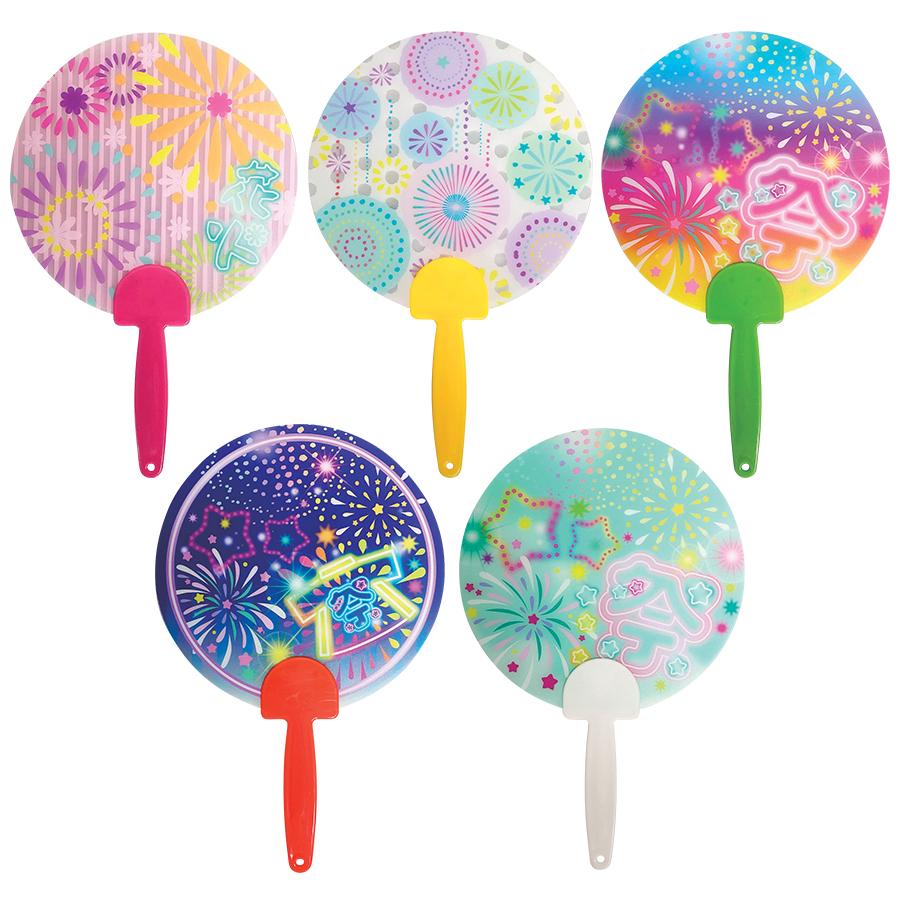 夏柄うちわ　花火