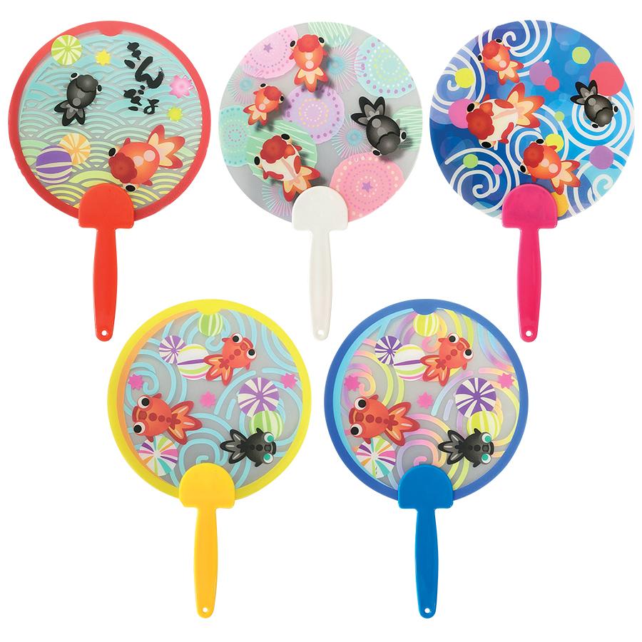 夏柄うちわ　金魚