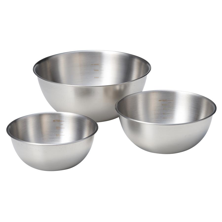 ステンレス製ボウル 3サイズセット