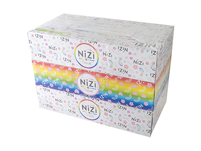 NIZI BOXティッシュ 100W 3P