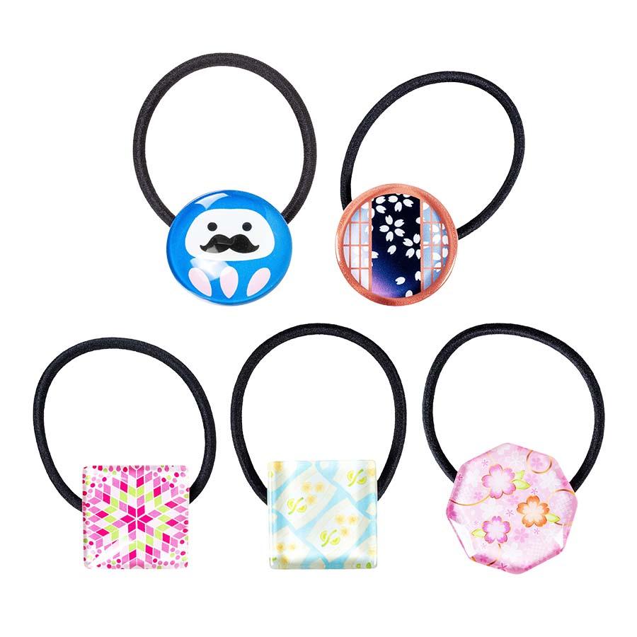 ガラスヘアゴム 