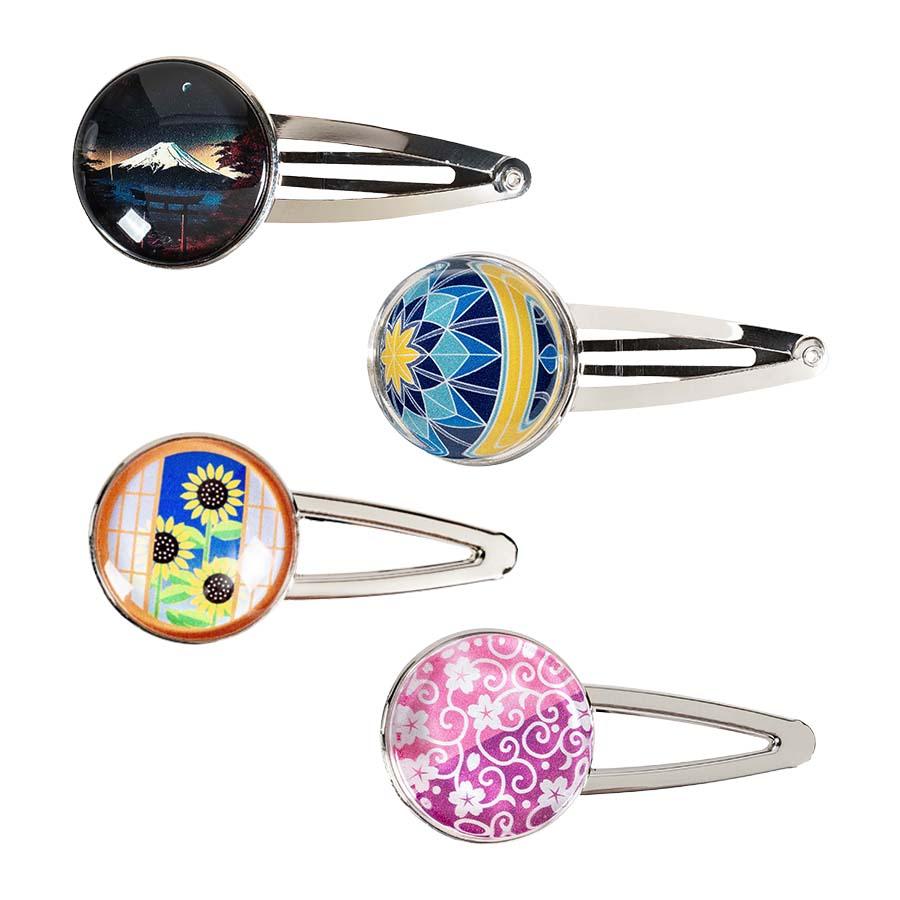 ガラスヘアクリップ