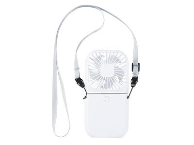 3WAYスクエアハンディファン(ネックストラップ付き)