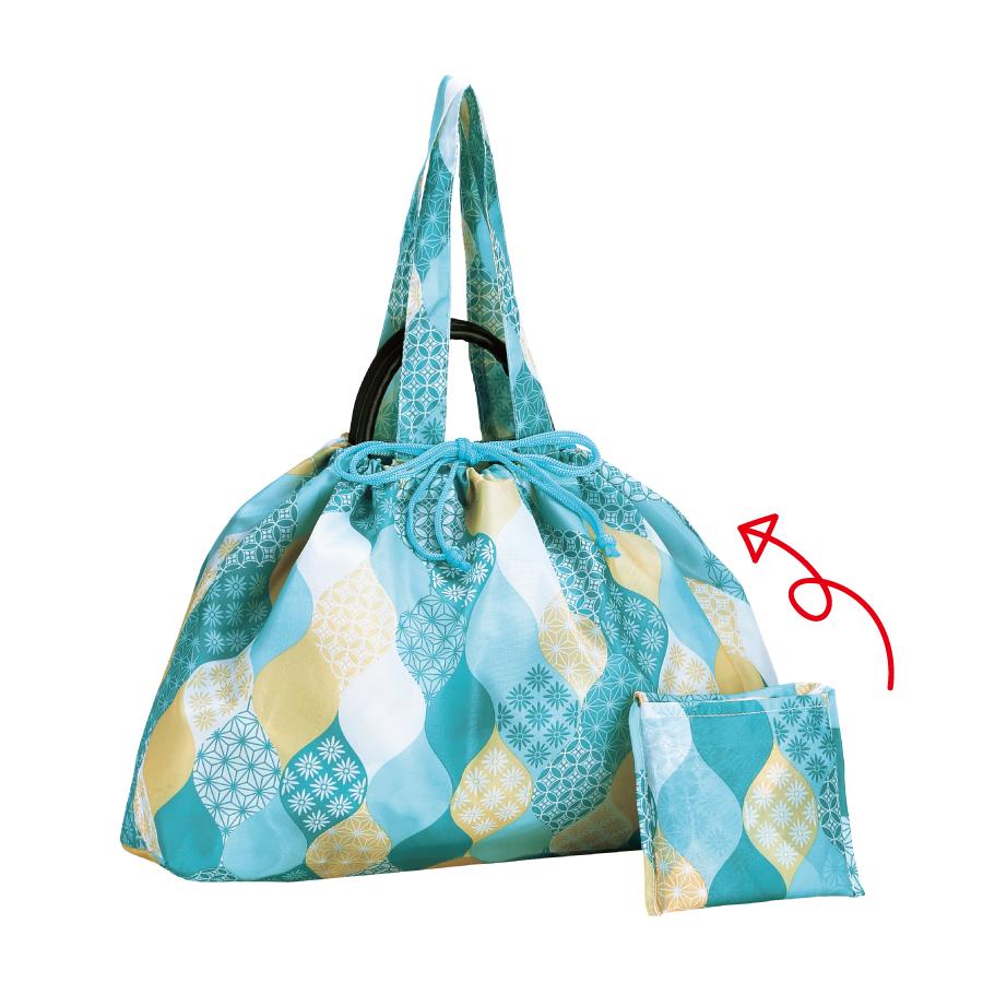 京都くろちく・ぽーたぶるれいんえこばっぐ(はっ水加工)(立湧小紋)