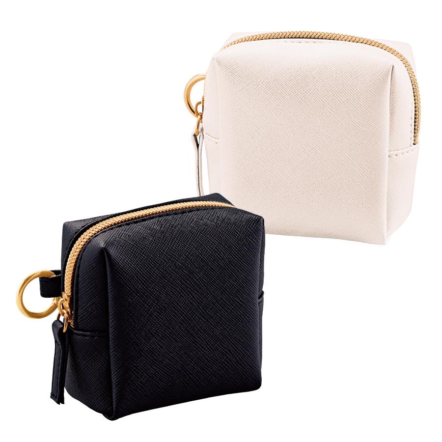 リングカラビナ付きスクエアポーチ