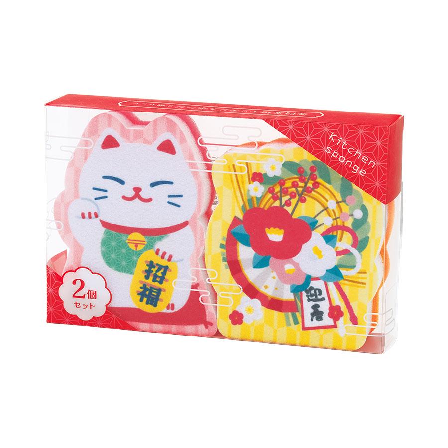 笑門来福  キッチンスポンジ2個セット