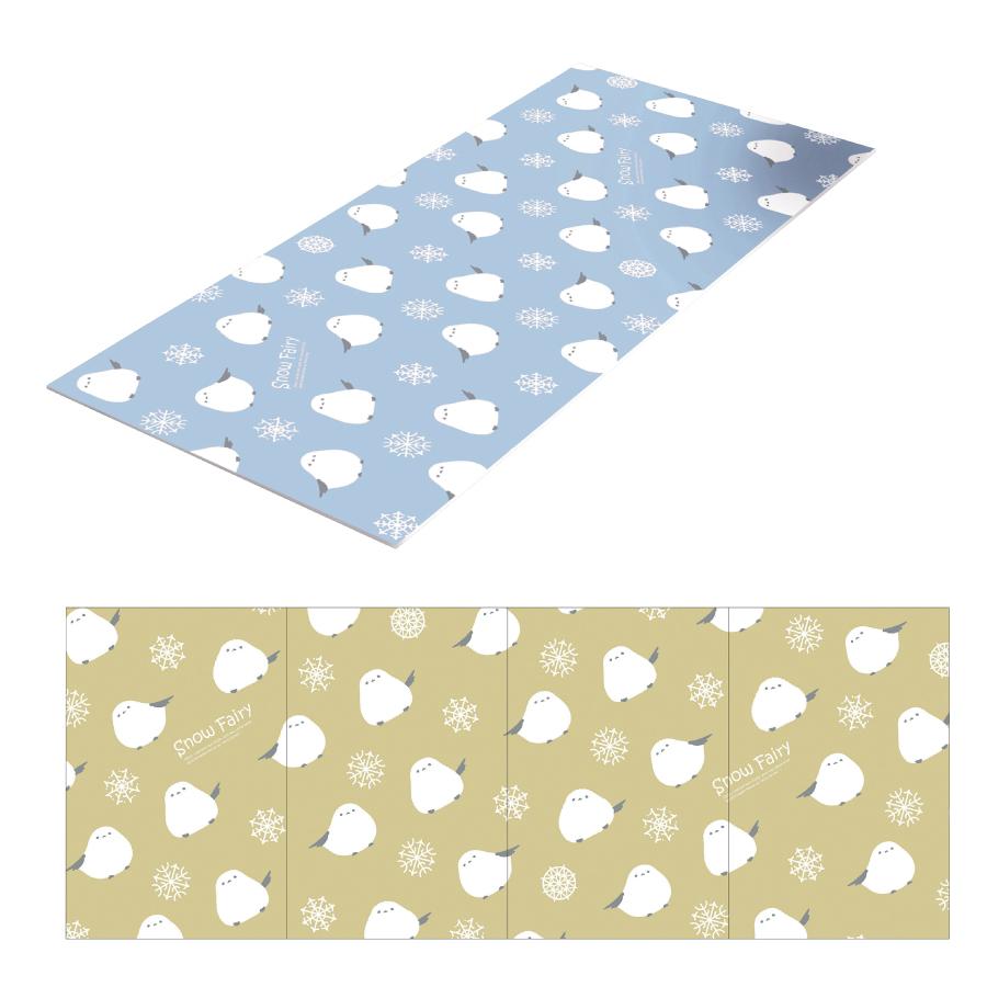 キッチンクッションマット 雪の妖精シマエナガ