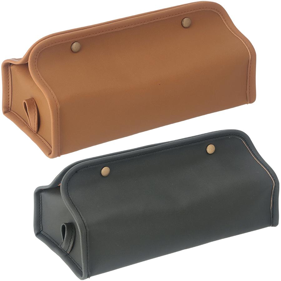 レザー調ティッシュケース