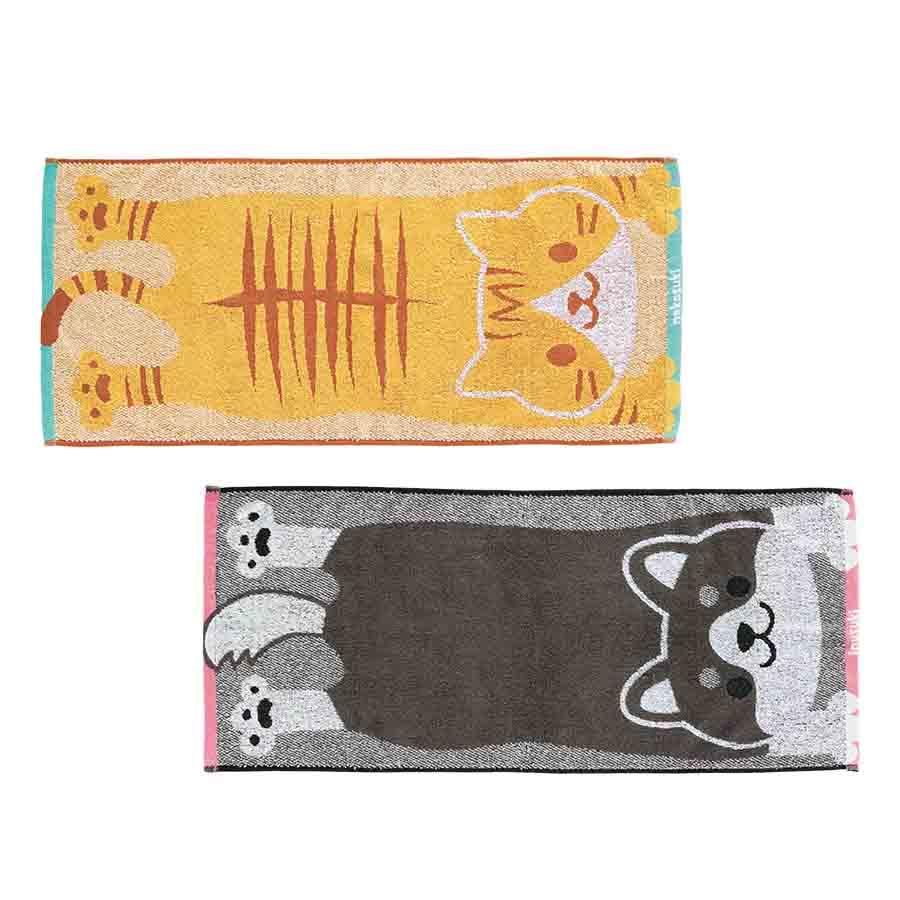 のび豆柴・のびちゃとらフェイスタオル