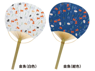 丸型竹うちわ 金魚 販促品流通センター 丸型竹うちわ 金魚 販促品流通センター