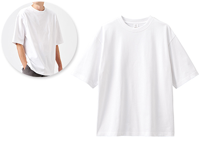 オーガニックコットンTシャツ7.4オンス (XXXLサイズ)　ホワイト