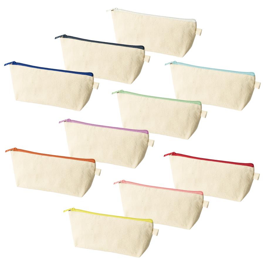 カラーファスナーキャンバスロングポーチ