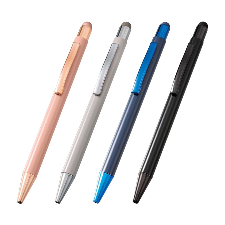 タッチペン付ワンカラーボールペン(再生アルミ)