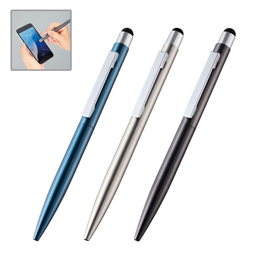 タッチペン付クールメタルボールペン(再生ステンレス)