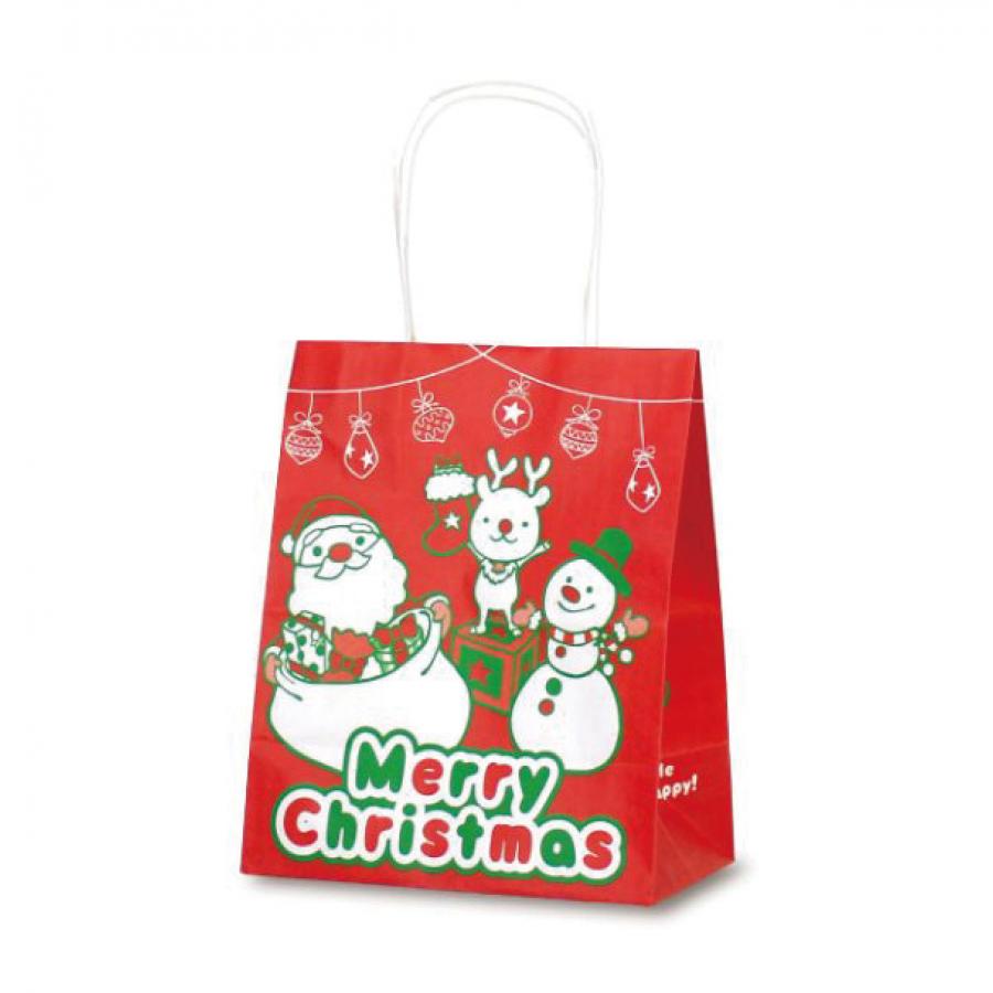 手提げ紙袋 クリスマスバスケット(小)