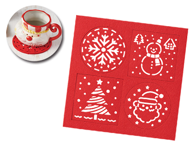 クリスマス フェルトコースター4P