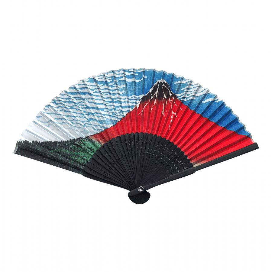 黒竹扇子 凱風快晴 透明袋入り