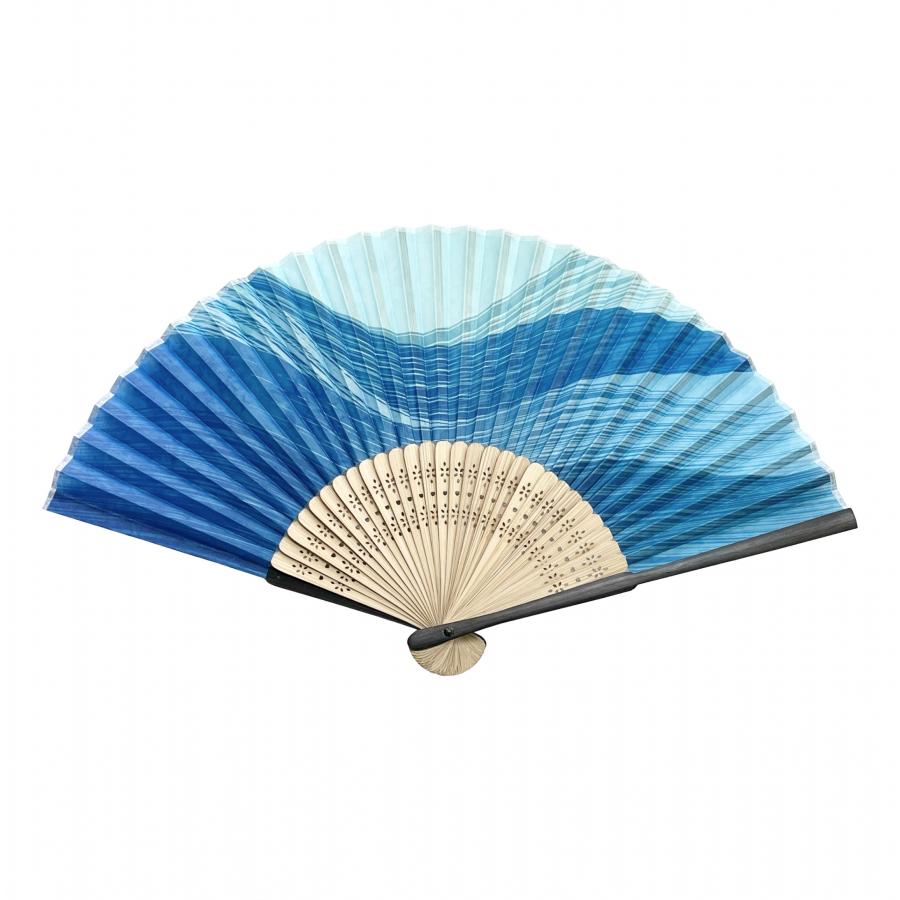 親黒染扇子 流水 透明袋入り